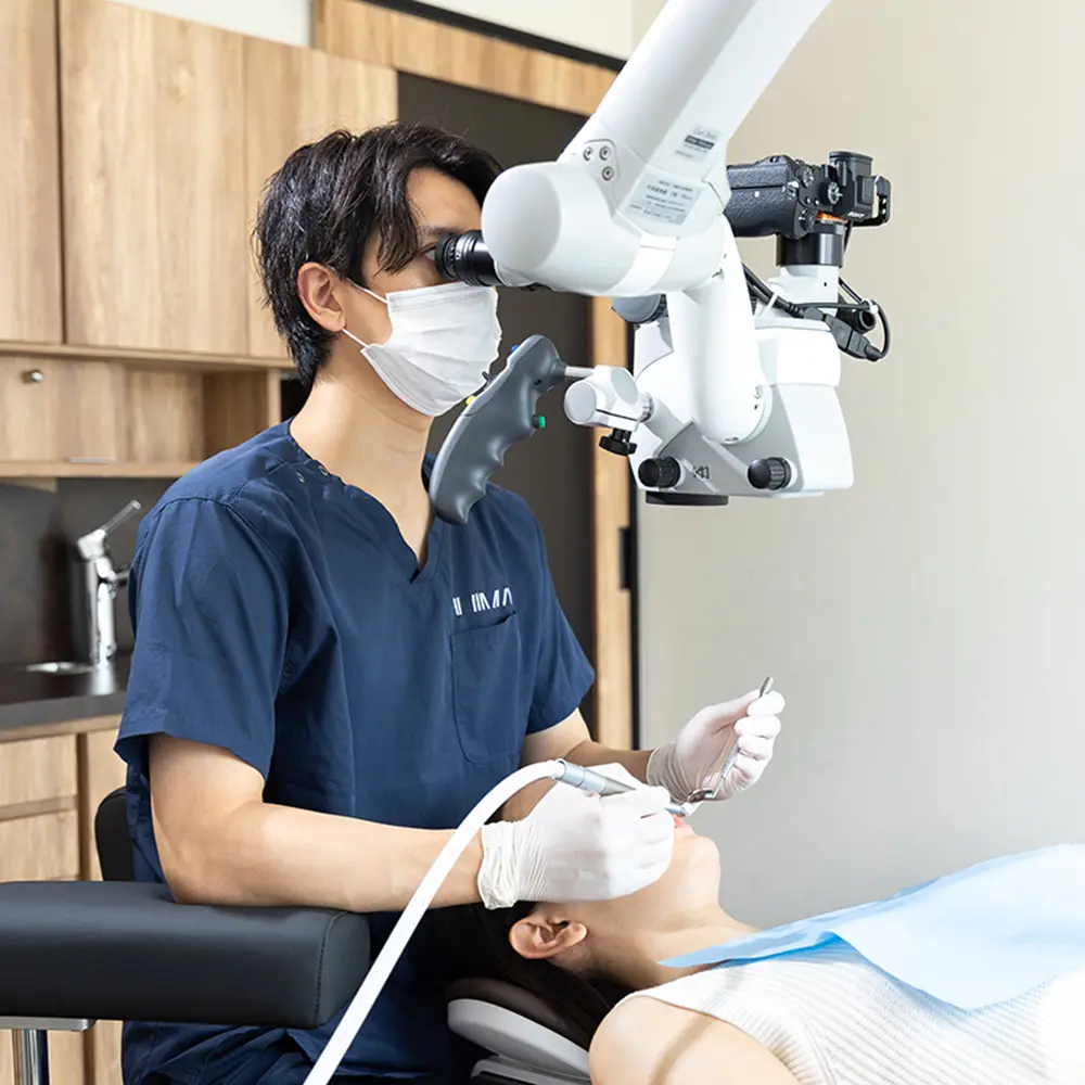 龍ケ崎市
					の歯医者でマイクロスコープを使用